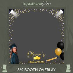 360 overlay class of 2025 photobooth 360 custom template overlay 360 graduation party selfie 360 ballons videobooth prom