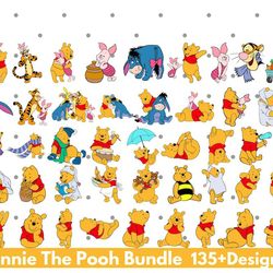 winnie the pooh layered svg, pooh svg bundle, winnie the pooh png, winnie the pooh cricut, tigger eeyore and piglet file