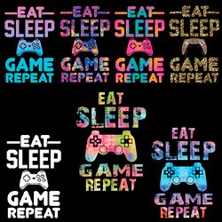 eat sleep game repeat 9 png download digital sublimation files