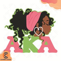 aka sorority alpha kappa pretty girls svg td