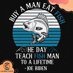 buy a man eat fish he day teach fish man to