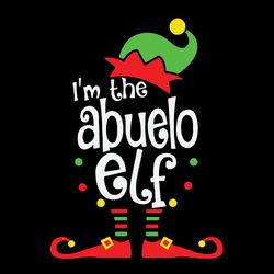 hot abuelo elf christmas spanish grandpa matching family svg