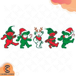 grateful dead dancing bears christmas svg td