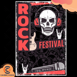 rock festival skull svg td210428qq23