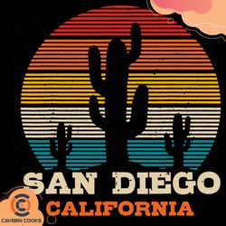 san diego california cactus vintage svg td21