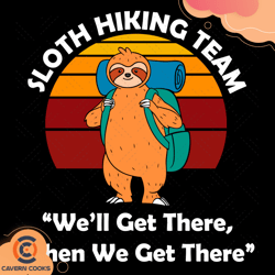 sloth hiking team svg td210514qq29