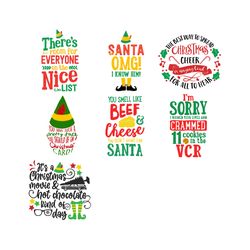 buddy the elf movie quotes 7 premium svg christmas holiday editable graphics instant download, create, print files