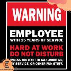 work anniversary 15 years service warning sv