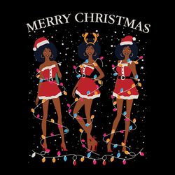 black girl merry christmas png, afro women santa claus, black girl magic, christmas designs, black melanin, afro girl
