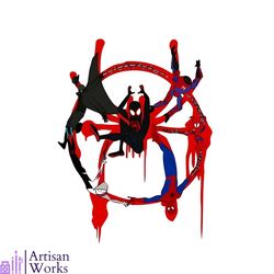 miles morales spiderman across the spider verse png silhouette files