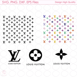 lv logo bundle svg, lv logo svg, lv pattern svg, logo brand svg