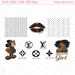luois vuitton logo svg, louis vuitton girl, mickey mouse svg