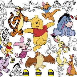 pooh svg, the winnie pooh svg for cricut, pooh png files