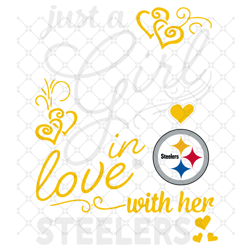 just a girl in love with her steelers svg, pittsbu