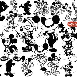 disney mouse silhouette svg, mickey fashion outline svg
