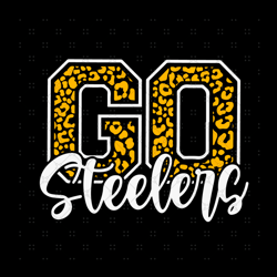 go steelers yellow leopard pattern svg, sport svg,