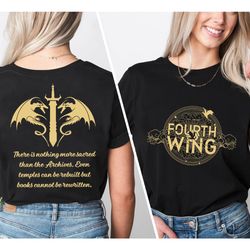 fourth wing shirt, the archives shirt, rebecca yarros shirt, dragon shirt, dictionary print shirt, vintage print shirt