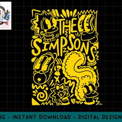 the simpsons homer marge lisa bart maggie doodle png, sublimation.jpg