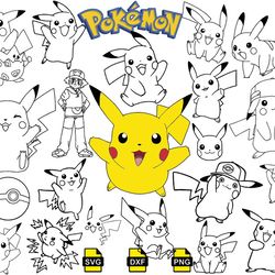 pikachu outline svg, pokemon outline svg, pokemon png