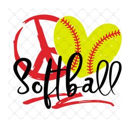 peace love softball svg, sport svg, softball svg,