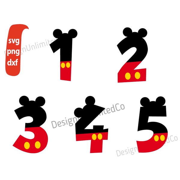 Disney Numbers svg, Mickey Alphabet svg, Mickey Font svg, Mi - Inspire ...