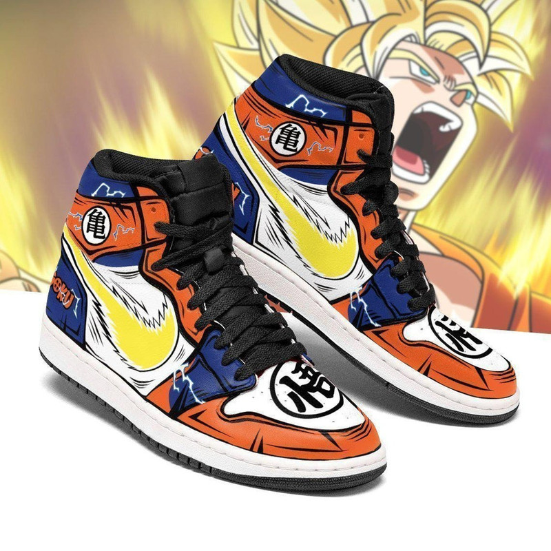 Dragon Ball Z Goku Skill Kamehameha Canvas Shoes for Fan, Women and Men, Dragon Ball Z High Canvas Shoes, Goku Sneaker
