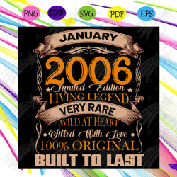 january 2006 limited edition living legend very rage wild at heart filled with love 100 original built to last svg, birt