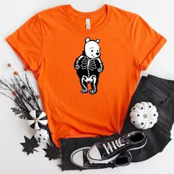 funny skeleton winnie the pooh shirt, disney halloween shirt, disney trip shirt, halloween family shirt, halloween party
