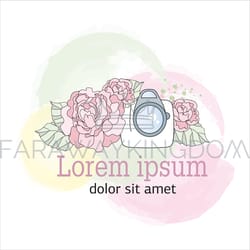 photographer flower camera photomaster vector illustration set