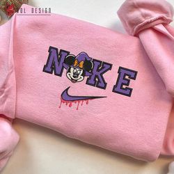 Nike Minnie Halloween Embroidered Crewneck, Disney Halloween Embroidered Sweater, Halloween Hoodie, Unisex Shirt