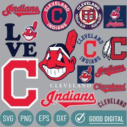 cleveland indians baseball team svg, cleveland indians svg, bundle files, m l b svg,  mlb svg, png, dxf, eps, instant do