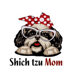 shih tzu mom dog mama svg, mothers day svg, mom svg, shih tzu svg, dog mom svg, dog svg,  silhouette svg fies