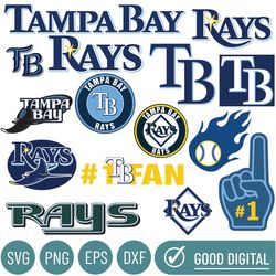 bundle files tampa bay rays baseball team svg, tampa bay rays svg,  mlb svg,  mlb svg, png, dxf, eps, instant download,