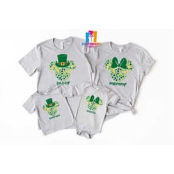 family st patrick's day t-shirt, mickey minnie shirt, irish day, disney family shirt, clover shirt, family trip shirt, i