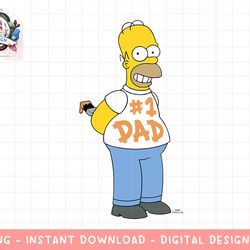 the simpsons homer number 1 dad fathers day png, sublimation.jpg