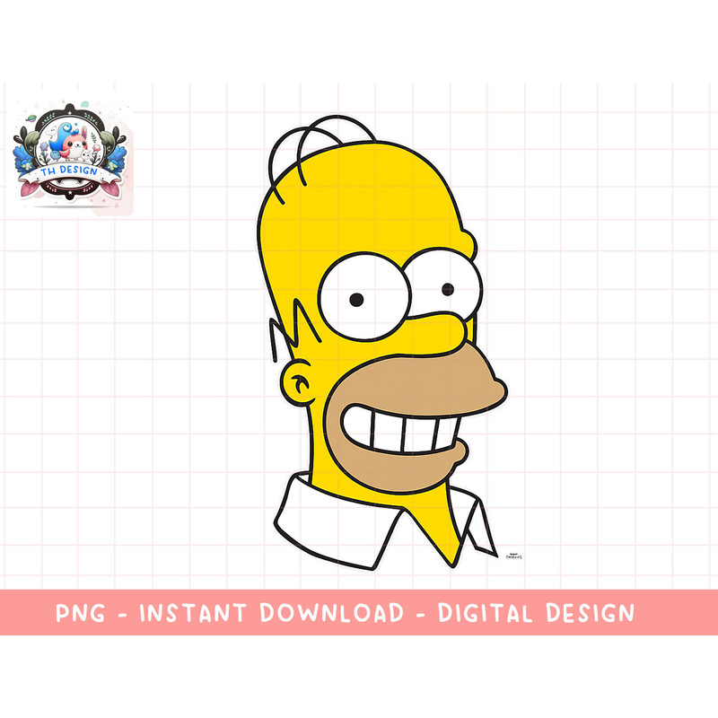 The Simpsons Homer Simpson Face png, sublimation.jpg