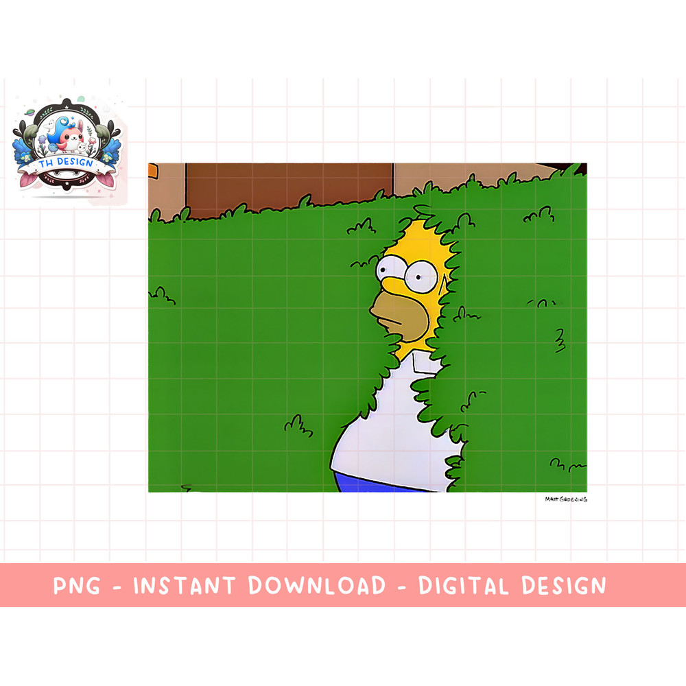 The Simpsons Homer Simpson Into The Bushes V2 png, sublimation.jpg