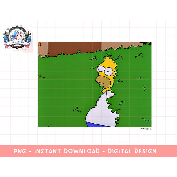 The Simpsons Homer Simpson Into The Bushes V2 png, sublimati Inspire