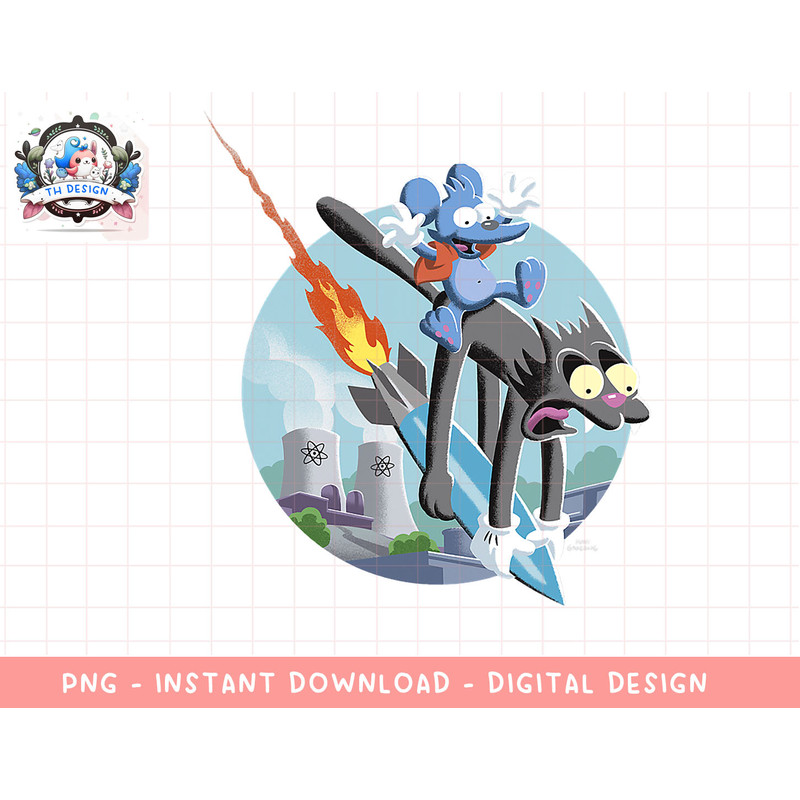 The Simpsons Itchy & Scratchy Missile Ride C2 png, sublimation.jpg
