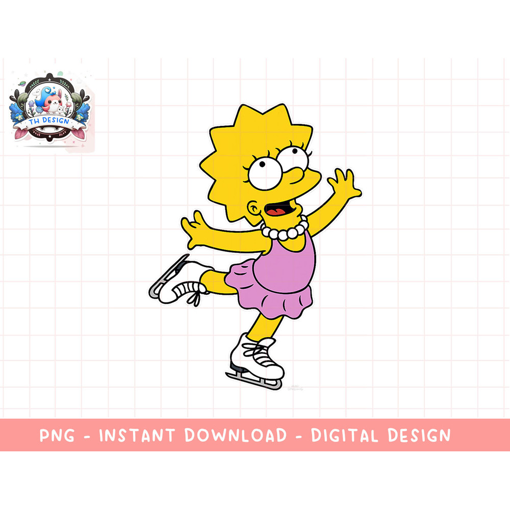 The Simpsons Lisa Ice Skating Alt png, sublimation.jpg