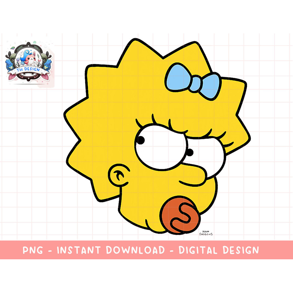 The Simpsons Maggie Simpson Angry Big Face png, sublimation.jpg