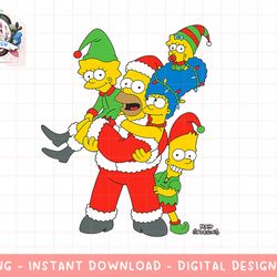 the simpsons marge homer bart lisa maggie holiday png, sublimation.jpg