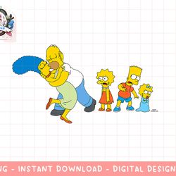 the simpsons marge homer bart lisa maggie kiss png, sublimation.jpg