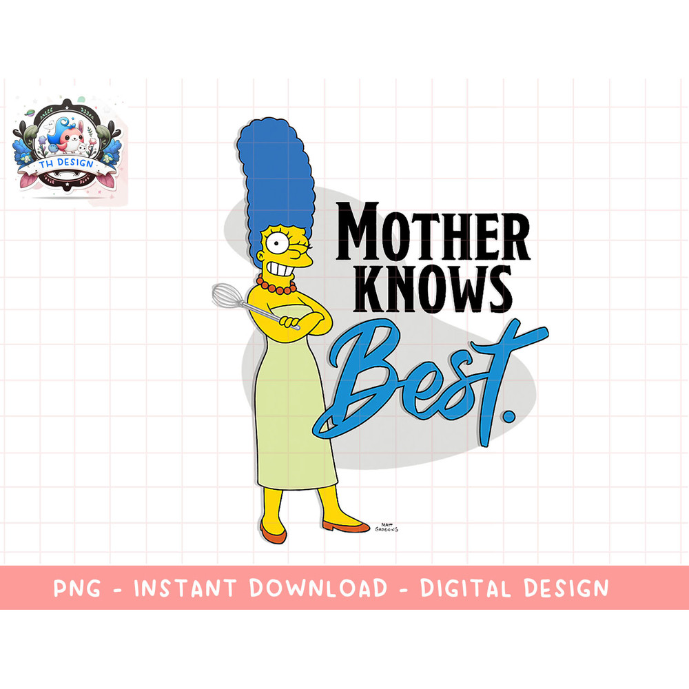 The Simpsons Marge Mother Knows Best png, sublimation.jpg