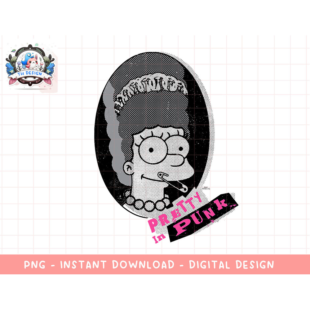The Simpsons Marge Simpson Pretty in Punk png, sublimation.jpg