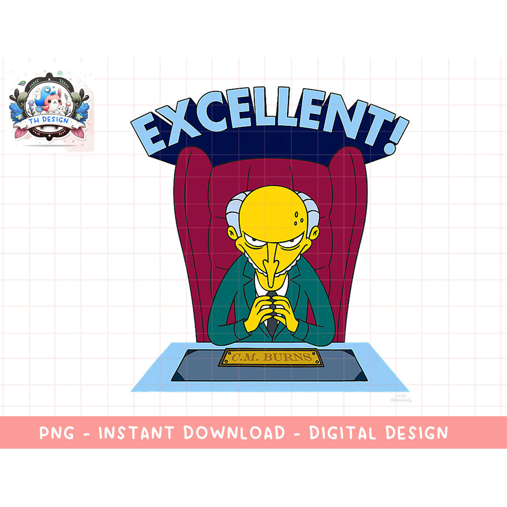 The Simpsons Mr. Burns Excellent png, sublimation.jpg