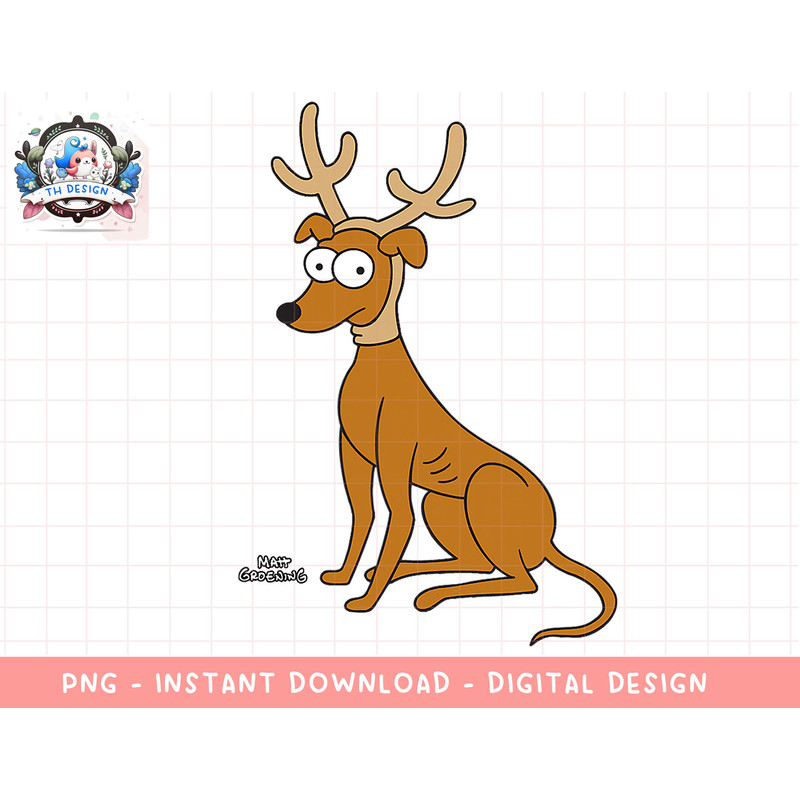 The Simpsons Santa’s Little Helper Reindeer Ears Holiday png, sublimation.jpg