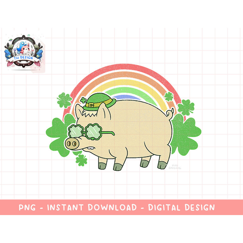 The Simpsons St. Patricks Day Harry Plopper Lucky Pig png, sublimation.jpg