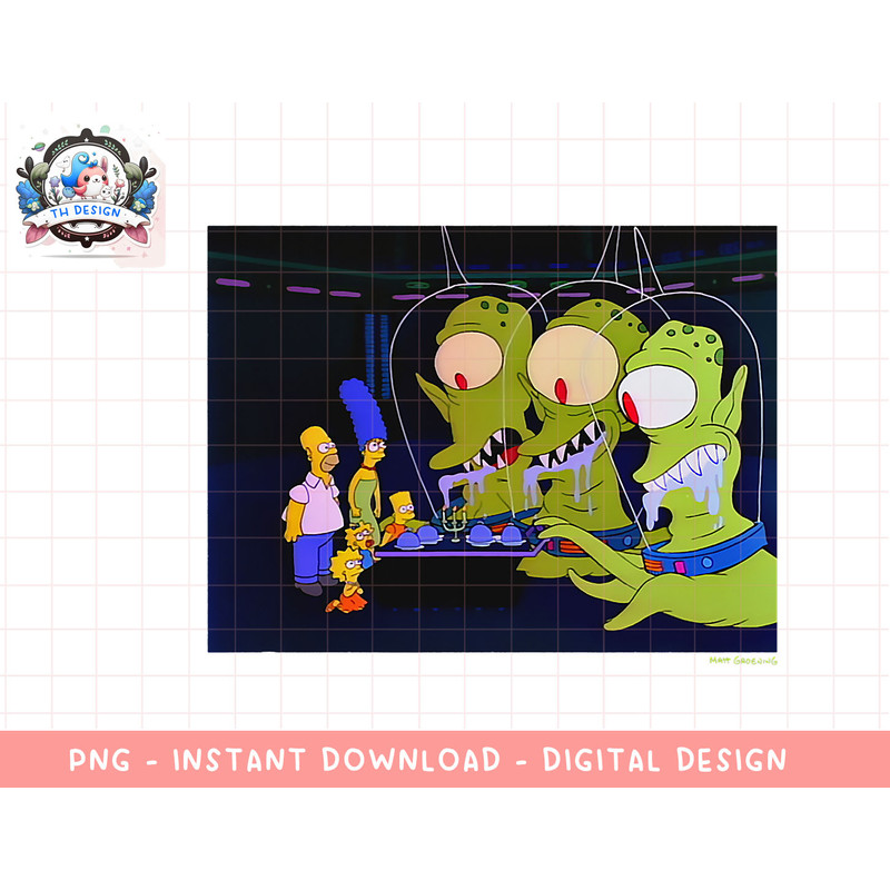 The Simpsons Treehouse Of Horror Alien Halloween V-2 png, sublimation.jpg