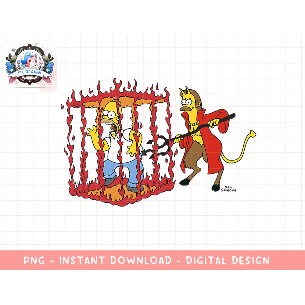 The Simpsons Treehouse Of Horror Devil Flanders & Homer png, sublimation.jpg